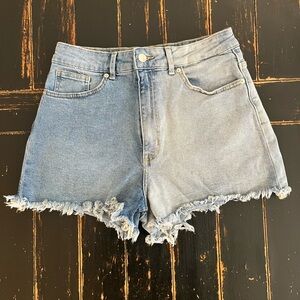 H&M Split Color High Rise Demin Short